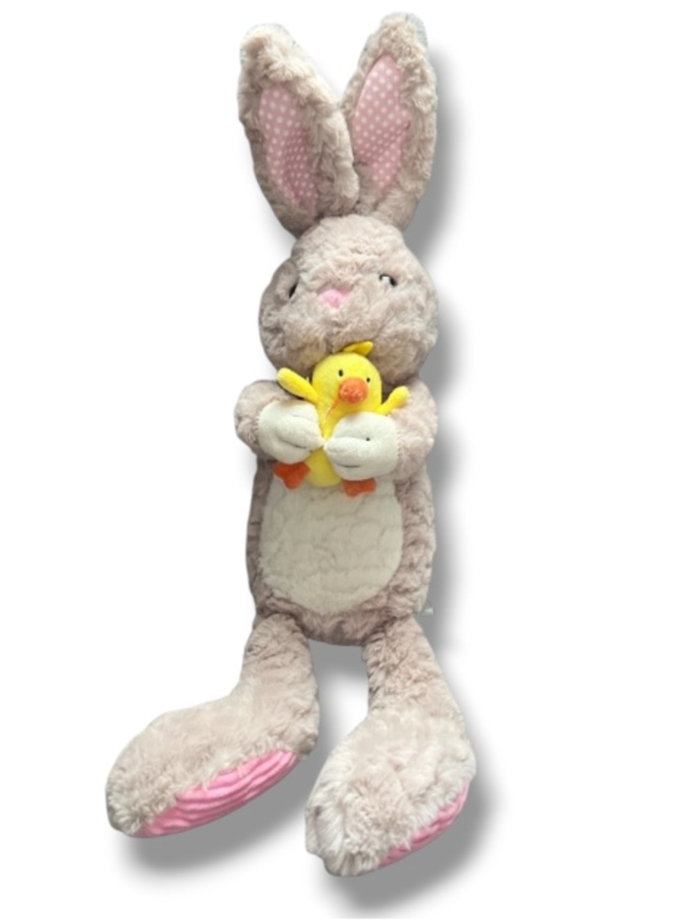 Animal Adventure Plush Bunny Rabbit With Chick 19" Soft Stuffed Easter Toy Doll